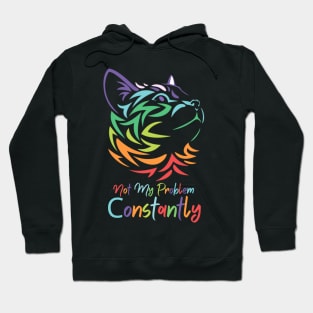 Not My Problem Anymore cat Hoodie